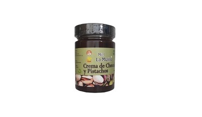 Crema artesana de chocolate negro con pistachos La Molina