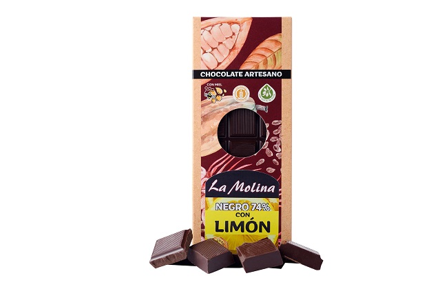 Chocolate negro artesano con limón La Molina
