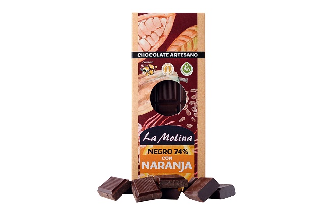 Chocolate negro artesano con naranjas La Molina
