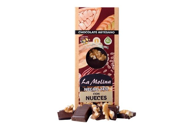 Chocolate negro artesano con nueces La Molina